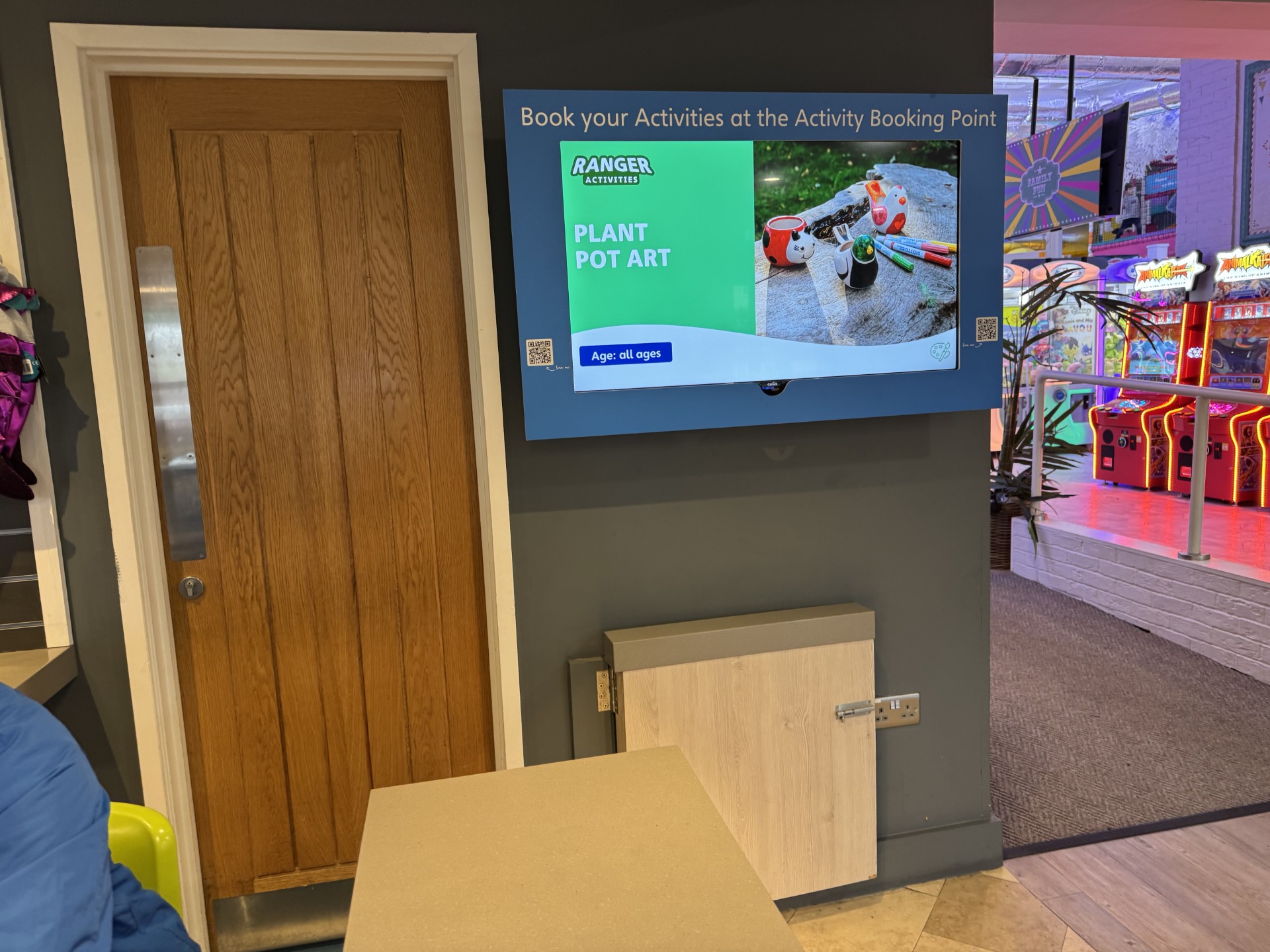 Menu board installation example