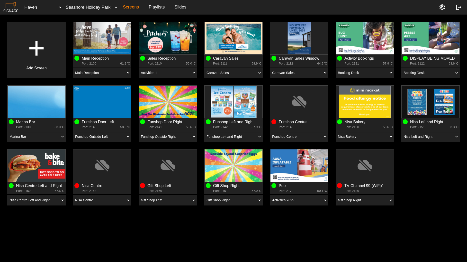 Cloud control panel screenshot 1